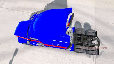 O vermelho e o azul da pele para o caminhão Pete para American Truck Simulator