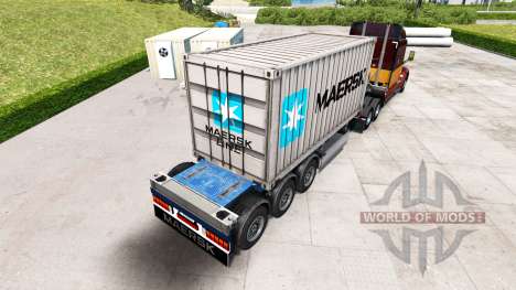 Semi-contêiner de navio Maersk para American Truck Simulator