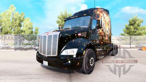 Tiger skin para o Peterbilt e Kenworth caminhões para American Truck Simulator