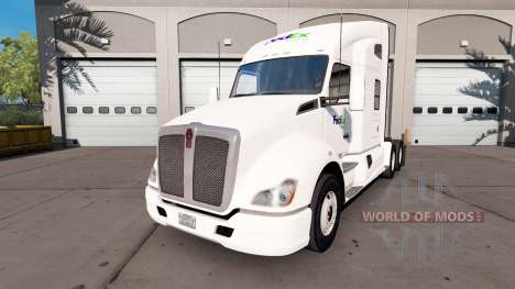 A pele do Fed Ex caminhão Kenworth para American Truck Simulator