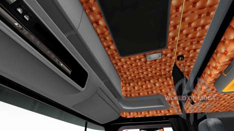 Preto e laranja do interior para a Scania para Euro Truck Simulator 2