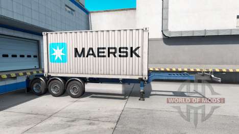 Semi-contêiner de navio Maersk para American Truck Simulator