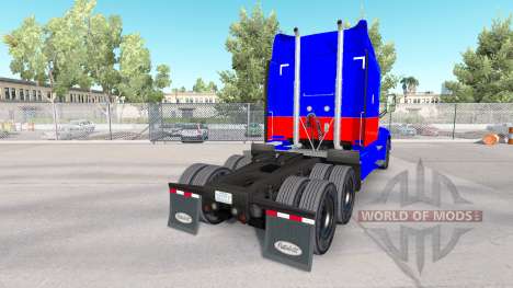 O vermelho e o azul da pele para o caminhão Pete para American Truck Simulator