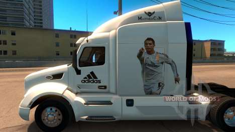 Peterbilt 579 Real Madrid Skin para American Truck Simulator