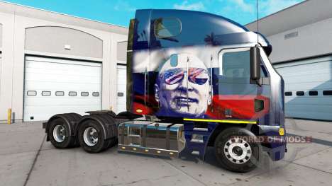 Pele Putin no caminhão Freightliner Argosy para American Truck Simulator