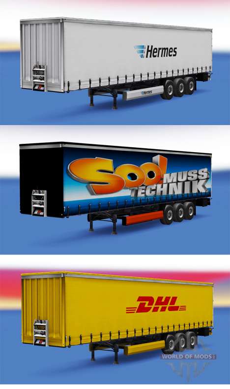 Uma coleção de skins para reboques v1.0 para Euro Truck Simulator 2