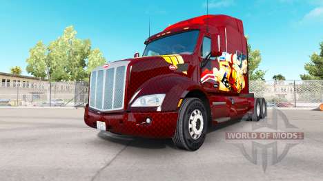 Mulher maravilha pele para o caminhão Peterbilt para American Truck Simulator