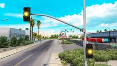 Longa luz amarela do semáforo para American Truck Simulator