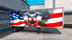 A pele do Super-Herói no semi-reboque para American Truck Simulator