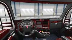 O Deluxe preto interior Kenworth T680 para American Truck Simulator
