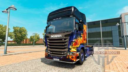 Azul de Fogo para a pele do Scania truck para Euro Truck Simulator 2