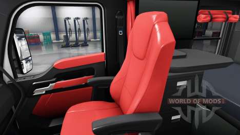 Interior vermelho Kenworth T680 para American Truck Simulator