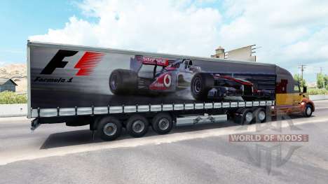 Pele Fórmula 1 na semi-reboque para American Truck Simulator