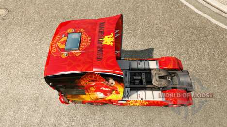 A pele do Manchester United para o trator Scania para Euro Truck Simulator 2