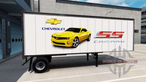Pele Carros Americanos no trailer para American Truck Simulator