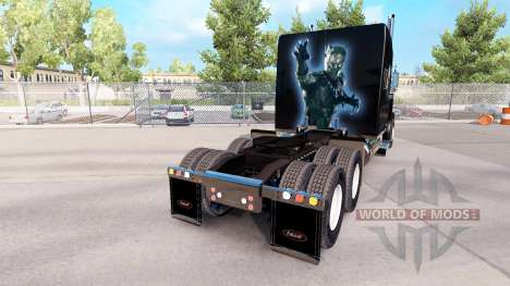 Pantera negra de pele para o caminhão Peterbilt  para American Truck Simulator