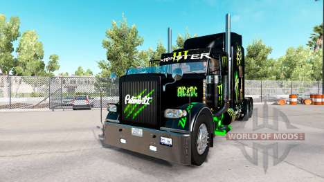 Monster Energy pele para o caminhão Peterbilt 38 para American Truck Simulator