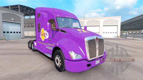 A pele do Los Angeles Lakers sobre o trator Kenw para American Truck Simulator