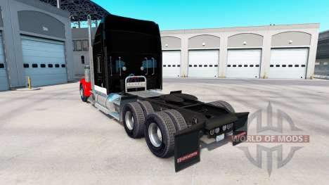 Pele Netstoc Logistica no caminhão Kenworth W900 para American Truck Simulator