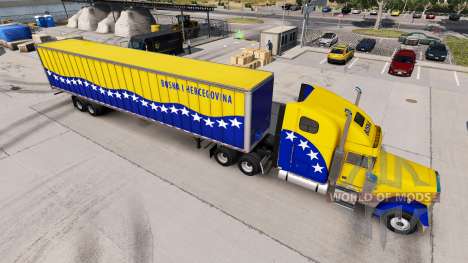 Pele Bósnia no caminhão Freightliner Clássico XL para American Truck Simulator