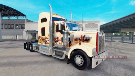 A pele de Indiana Espírito no caminhão Kenworth  para American Truck Simulator
