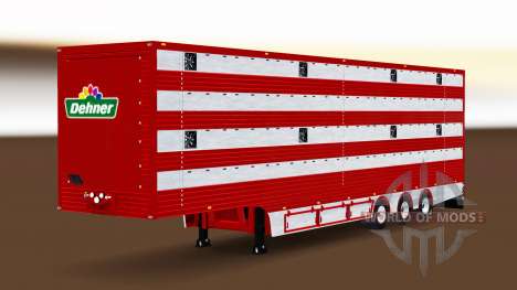Semi-reboque caminhão de gado para Euro Truck Simulator 2