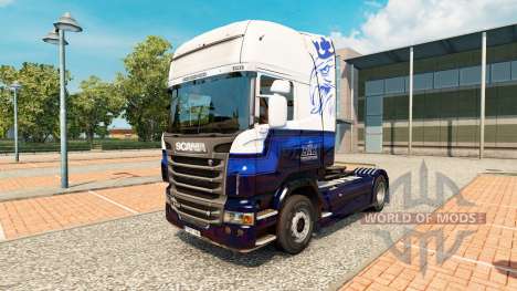Pele Azul V8 da Scania truck para Euro Truck Simulator 2