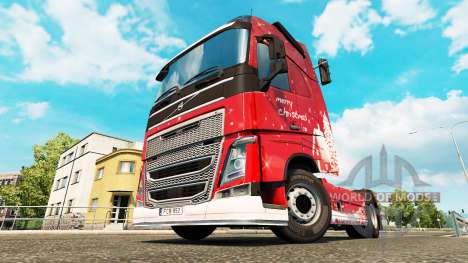 Feliz Natal a pele para a Volvo caminhões para Euro Truck Simulator 2