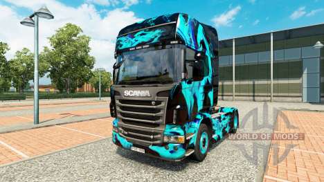 Pele de Fumaça Verde para Scania truck para Euro Truck Simulator 2