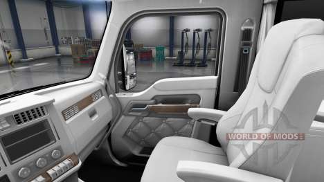 Branco Kenworth T680 interior para American Truck Simulator