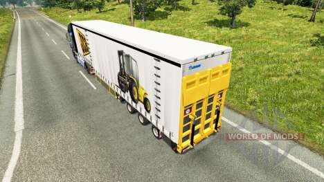 Cortina semi-reboque Krone JCB para Euro Truck Simulator 2