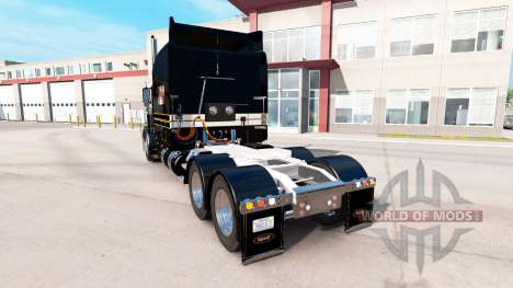 Pele de Prata-preto para o caminhão Peterbilt 38 para American Truck Simulator