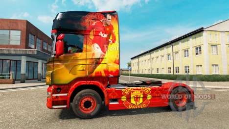 A pele do Manchester United para o trator Scania para Euro Truck Simulator 2