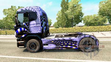 Azul Escada pele para o Scania truck para Euro Truck Simulator 2
