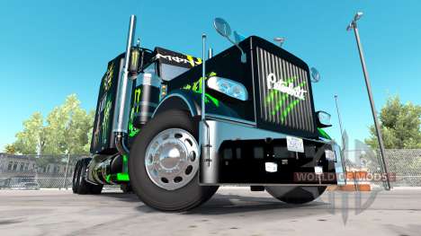 Monster Energy pele para o caminhão Peterbilt 38 para American Truck Simulator