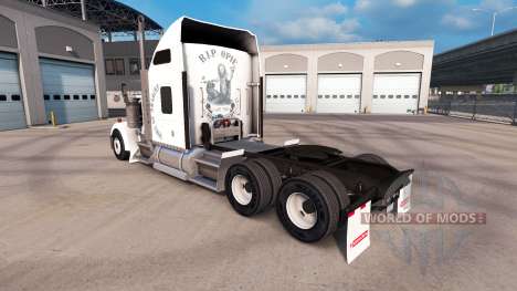 Pele Sons of anarchy no caminhão Kenworth W900 para American Truck Simulator