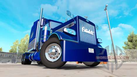 A pele Azul-cinza no caminhão Peterbilt 389 para American Truck Simulator