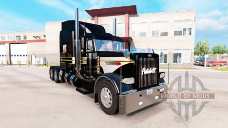 Pele de Prata-preto para o caminhão Peterbilt 38 para American Truck Simulator