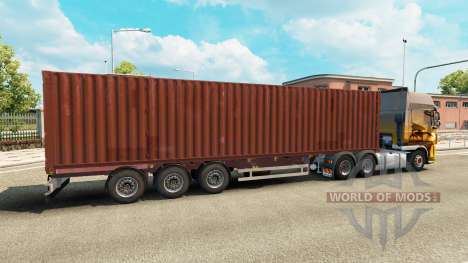 Semi-reboque-recipiente de caminhão para Euro Truck Simulator 2