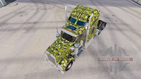 A pele do Exército Camo no caminhão Kenworth W90 para American Truck Simulator