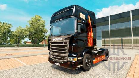 A pele Queima de mulher no trator Scania para Euro Truck Simulator 2