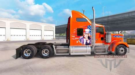 Pele caminhão Americano Kenworth W900 para American Truck Simulator