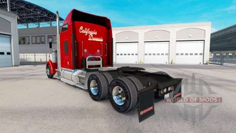 Pele California Dreamin no caminhão Kenworth W90 para American Truck Simulator