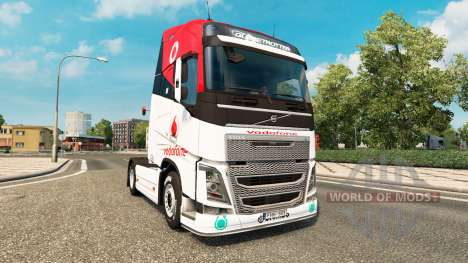 A Vodafone Corrida de pele para a Volvo caminhõe para Euro Truck Simulator 2