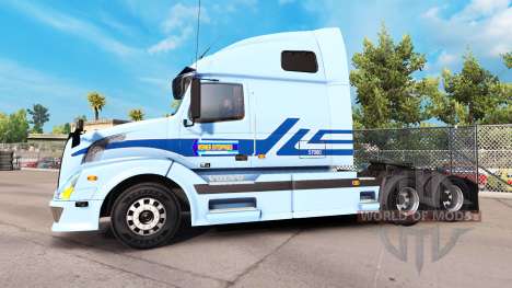 Pele para Werner Empresas tractor Volvo VNL 670 para American Truck Simulator