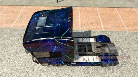 Pele Azul de Fumaça no trator Scania para Euro Truck Simulator 2