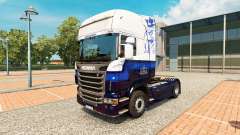 Pele Azul V8 da Scania truck para Euro Truck Simulator 2