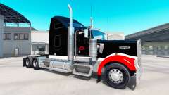 Pele Netstoc Logistica no caminhão Kenworth W900 para American Truck Simulator