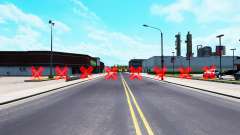 Vermelho barreiras para American Truck Simulator