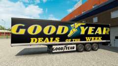 A pele da Goodyear sobre o trailer para Euro Truck Simulator 2